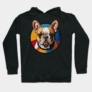 Rainbow Frenchie Embroidered Patch Hoodie